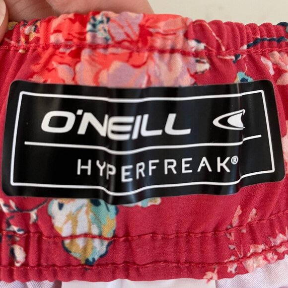 O'Neill Hyperfreak Floral Print Pull On Poly Blend Board Shorts Multi Color Sz M - Picture 8 of 13
